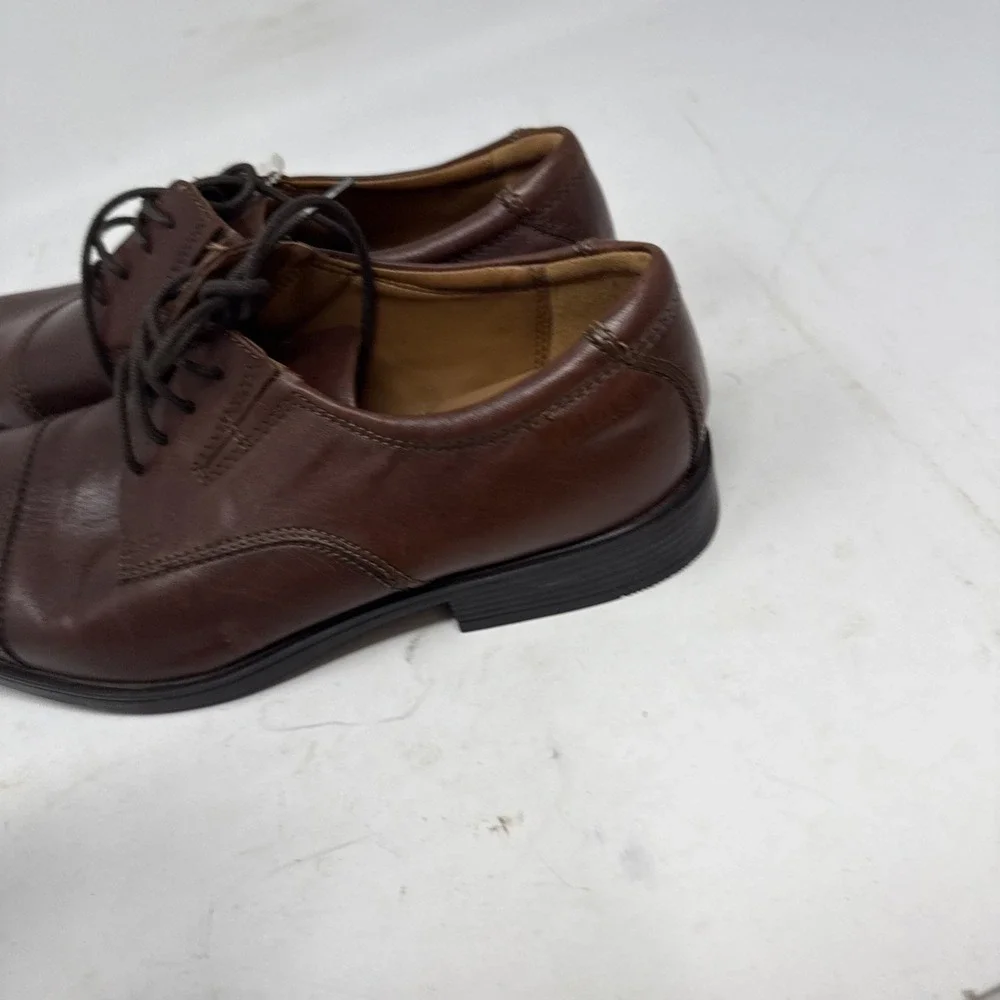 Clarks Tilden Walk Men's Size 8M Brown Leather Business Oxford Dress Shoes 15770